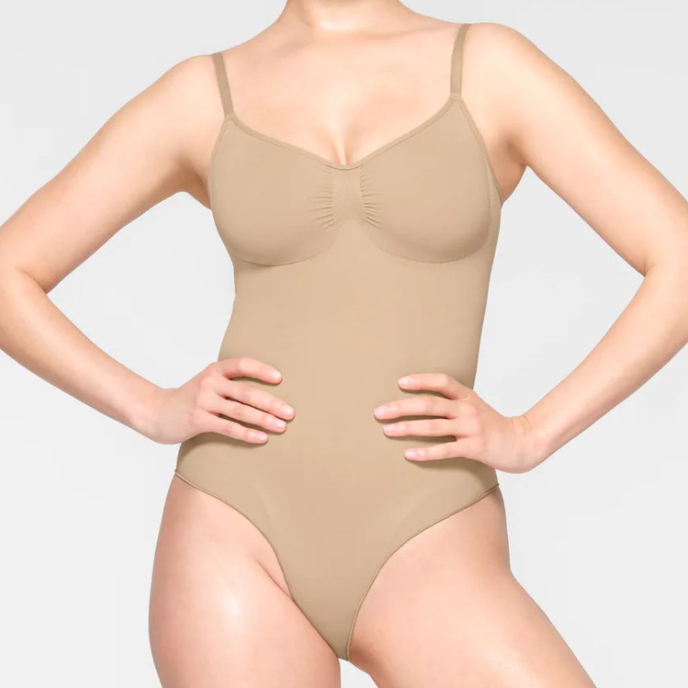 SKIMS Tan Brief Bodysuit